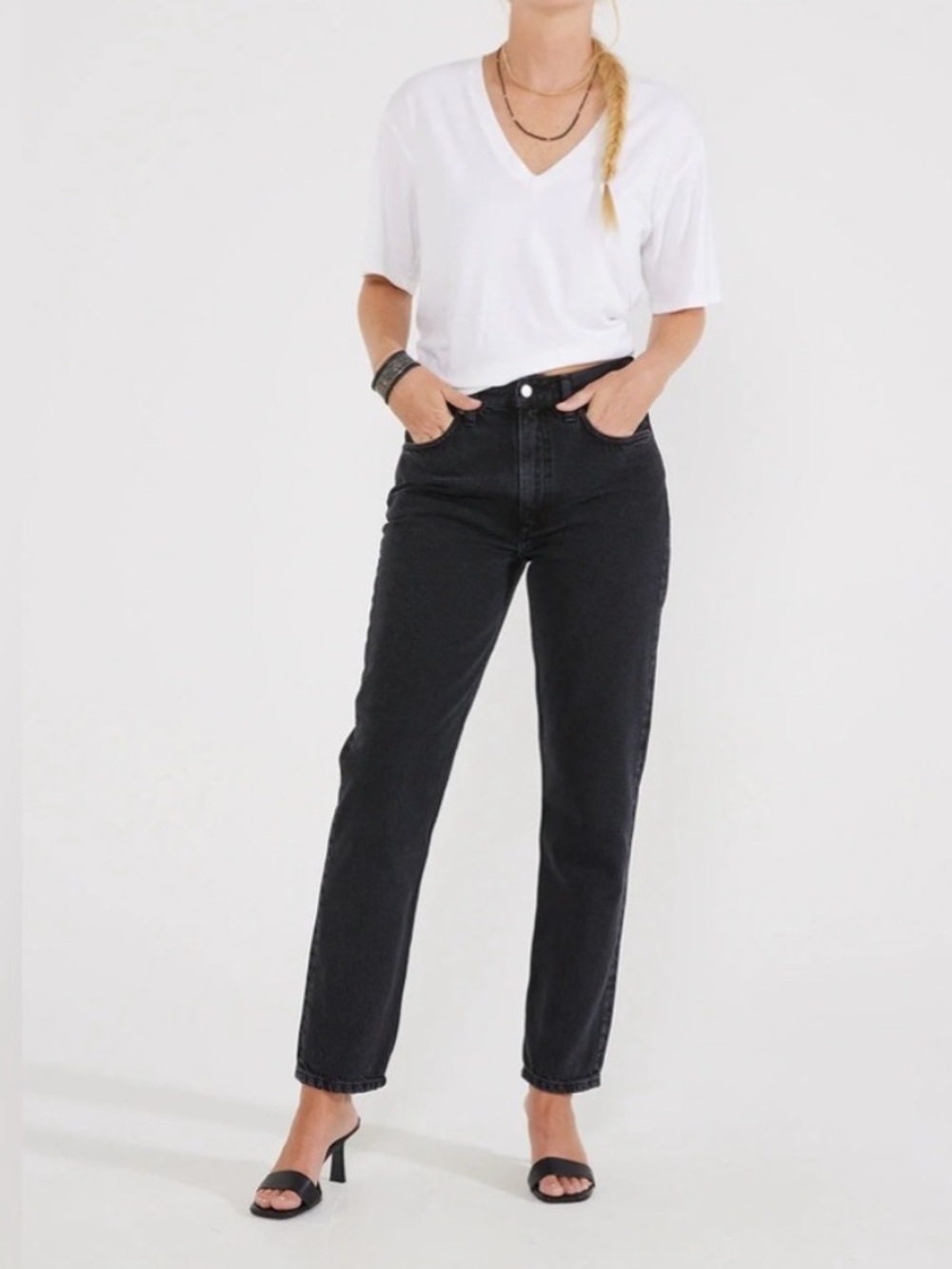 NEW Etica Finn Slim Straight Black Rock Jeans Sustainable Neutral Capsule 32 - Picture 1 of 11